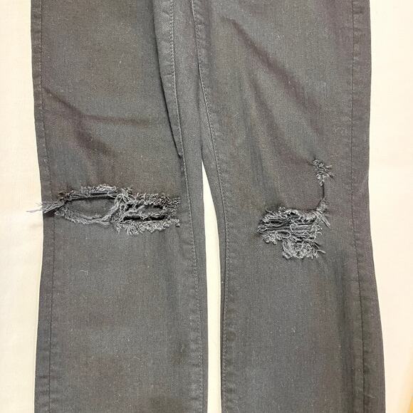 Mother Jeans Skinny Looker Ankle Fray Wash: Guilty (Black) Distressed Sz 25 - Picture 6 of 10